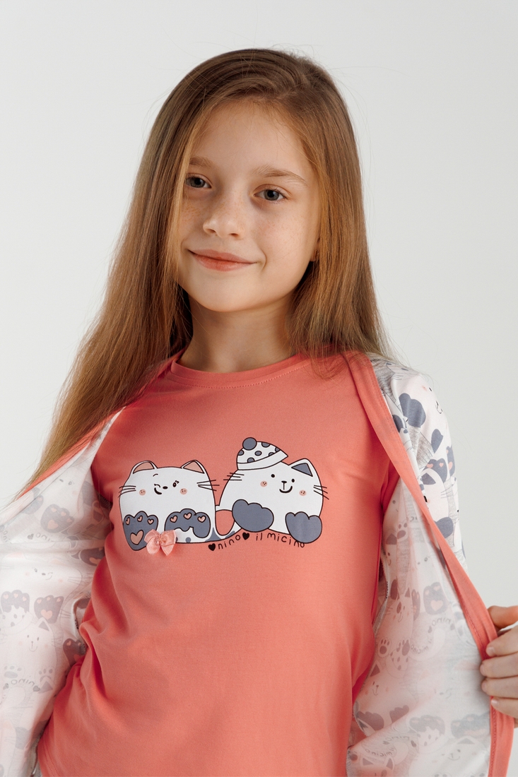 Фото Халат + (шорти, футболка) для дівчинки Nicoletta 85657 12-13 років Рожевий (2000990393142A)