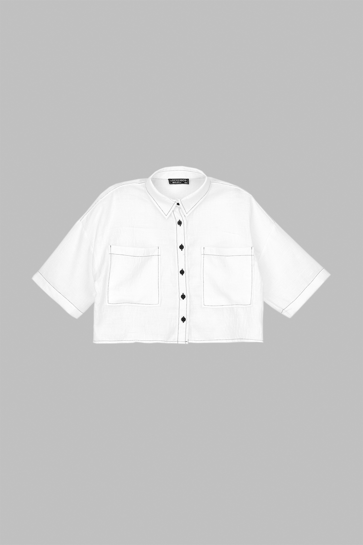 Фото Костюм для девочки(рубашка+штаны) LocoLoco 9008 158 см Белый (2000990348760S)