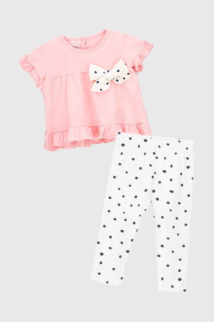 Фото Костюм (футболка+лосини) для дівчинки Baby Show 249784 68 см Рожевий (2000990422828S)
