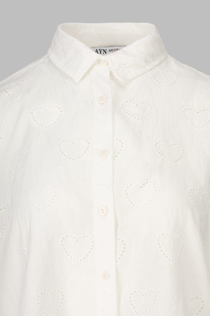 Фото Рубашка с узором женская AYN 1968 S Белый (2000990485953S)