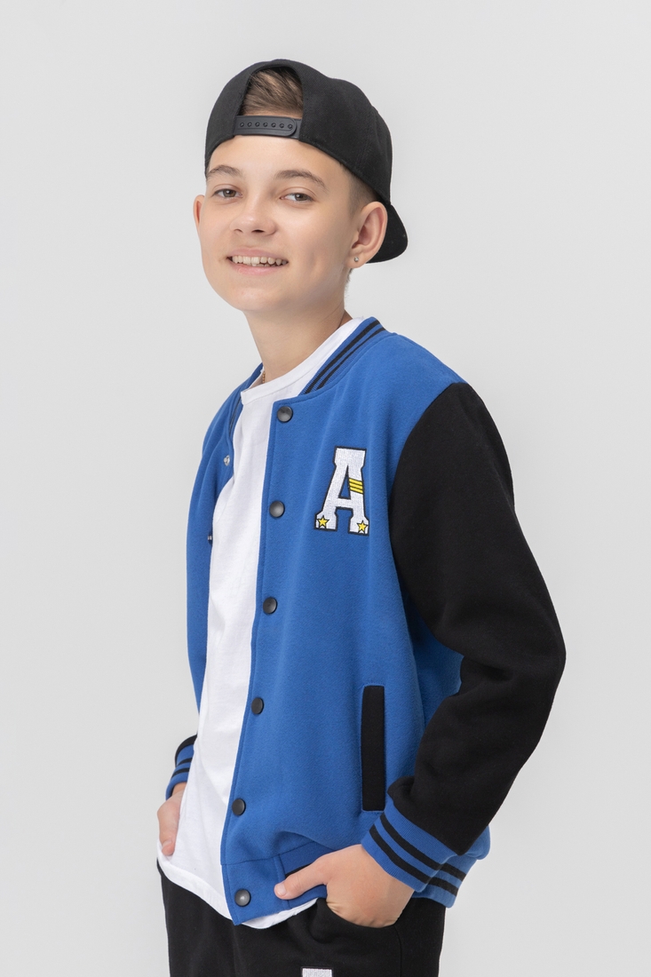 Фото Спортивный костюм для мальчика (кофта, штаны) Lizi 582 170 см Синий (2000989981275W)