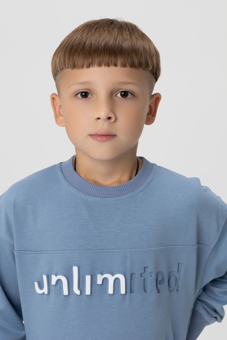 Свитшот с принтом для мальчика ADK 2958 140 см Голубой (2000990083777D)