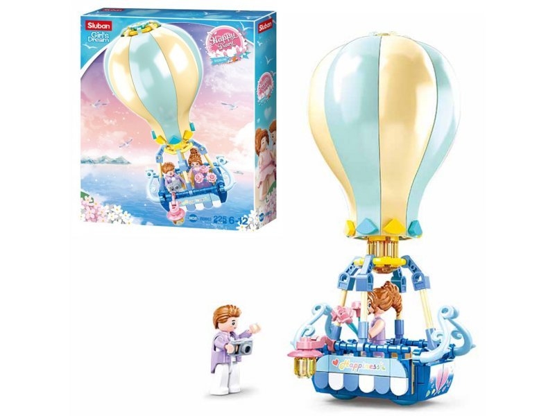 Конструктор детский SLUBAN M38-B0863 воздушный шар, фигурки, 124 дет, в кор (2000903662501)