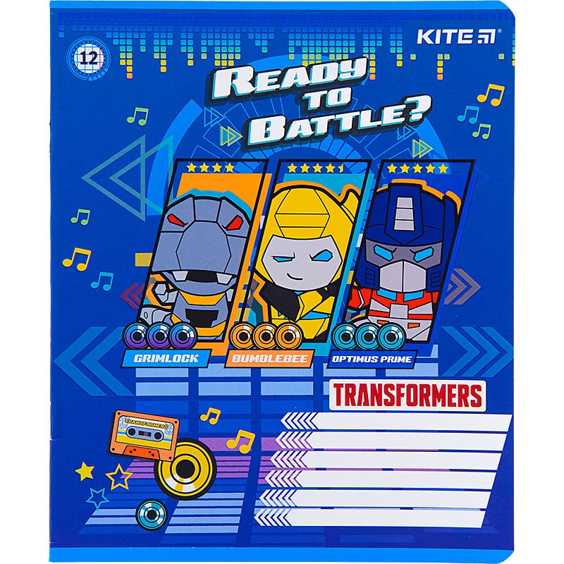 Фото Набор тетрадей Kite TF22-232 Transformers 12 листов 25 шт (2000989906865)