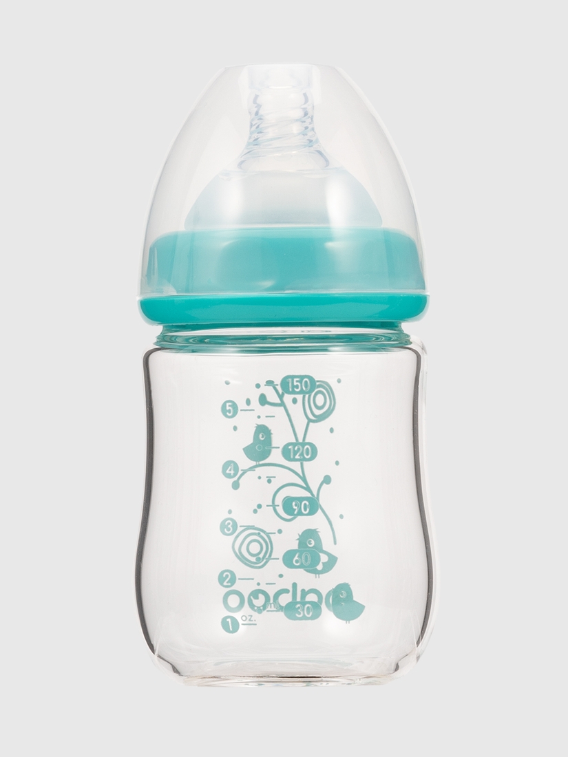 Фото Стеклянная бутылочка для кормления BABOO 3-122 Синий (5057778031229)