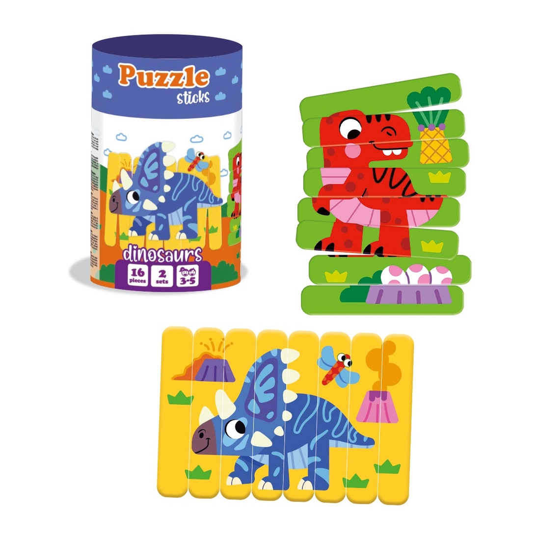 Пазли-палички «Dinosaurs» Vladi Toys RK1090-02 (5903858960272)