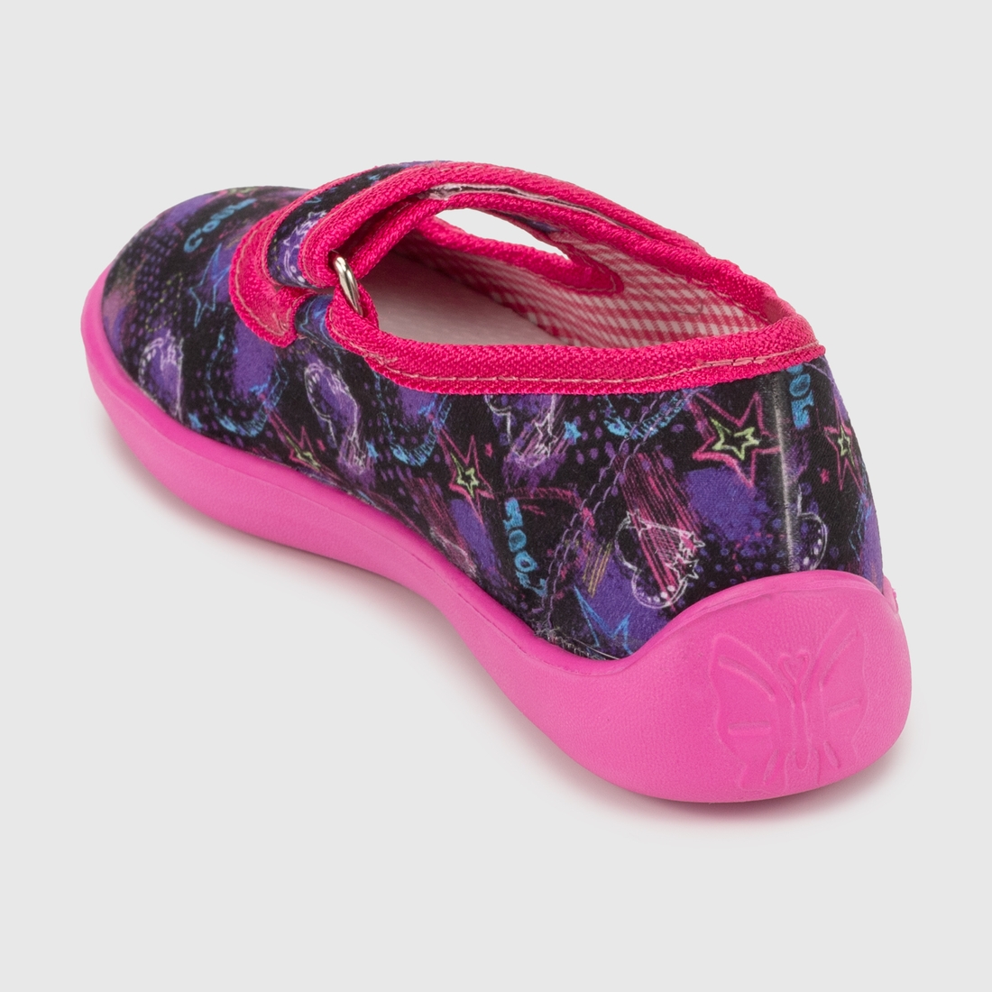 Фото Комнатные туфли для девочки Vitaliya 001 Сердце 31,5 Сиреневый (2000990369918А)