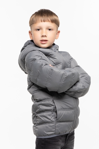 Фото Куртка дитяча Lizi ОДНОТОН 152 см Сірий (2000904624867D)