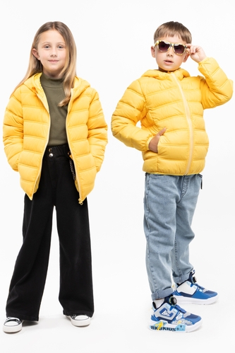 Фото Куртка дитяча Lizi ОДНОТОН 152 см Жовтий (2000904454815D)