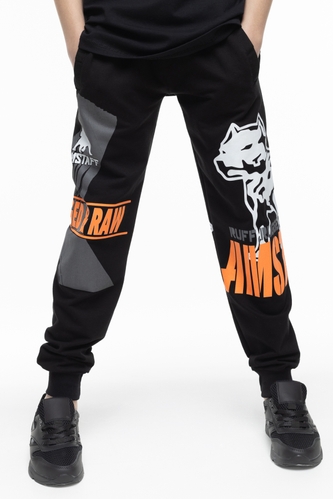 Фото Спортивні штани для хлопчика AZN 352 176 см Чорно-помаранчевий (2000989563136D)