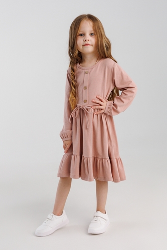 Фото Платье однотонное для девочки Atabey 10364.0 110 см Темно-пудровый (2000990419552D)