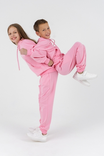 Фото Костюм худи+штаны детский Dinomin DM2401 140 см Розовый (2000990557995D)