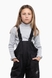 Штани на шлейках для дівчинки H-11 128 см Чорний (2000989625933W) Фото 3 з 14