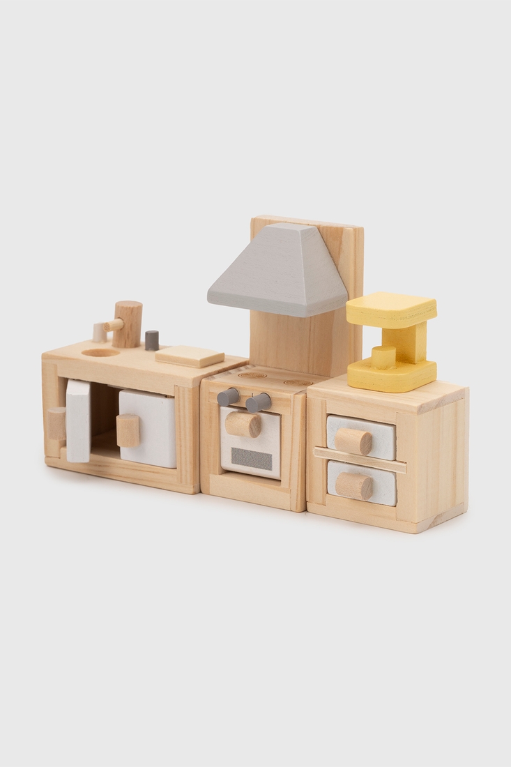 Фото Деревянная мебель для кукол Кухня и столовая Viga Toys 44038 Разноцветный (6971608440380)