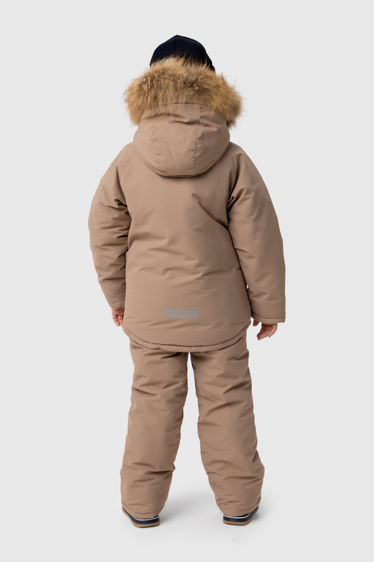 Фото Комбинезон для мальчика Snowgenius H38-08 куртка + штаны на шлейках 116 см Бежевый (2000989630586W)