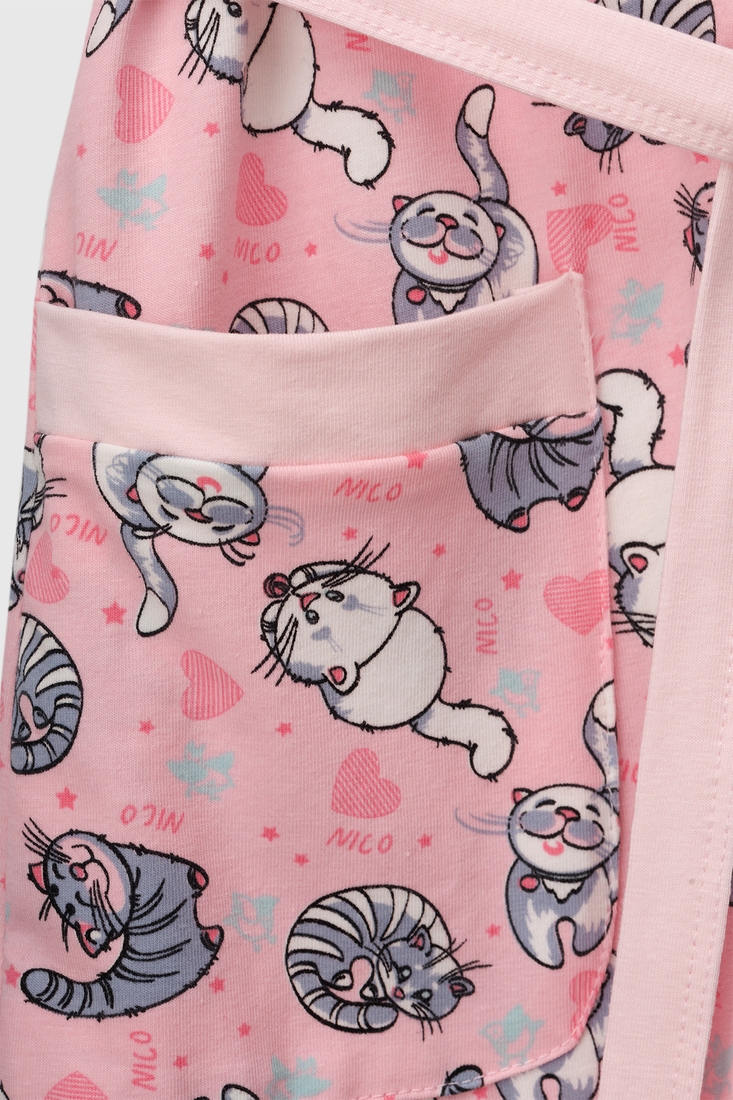 Фото Комплект халат+піжама для дівчинки Nicoletta 85659 146-152 см Рожевий (2000990637307A)