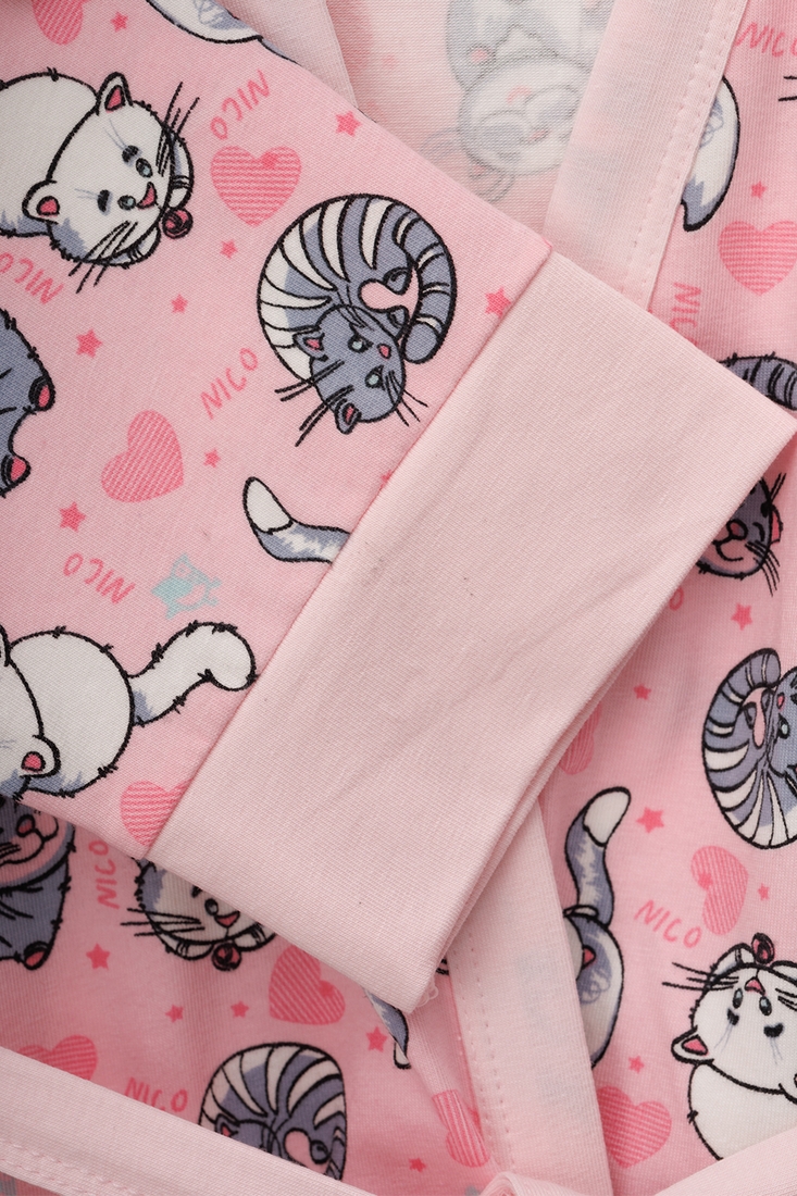 Фото Комплект халат+піжама для дівчинки Nicoletta 85659 116-122 см Рожевий (2000990637277A)