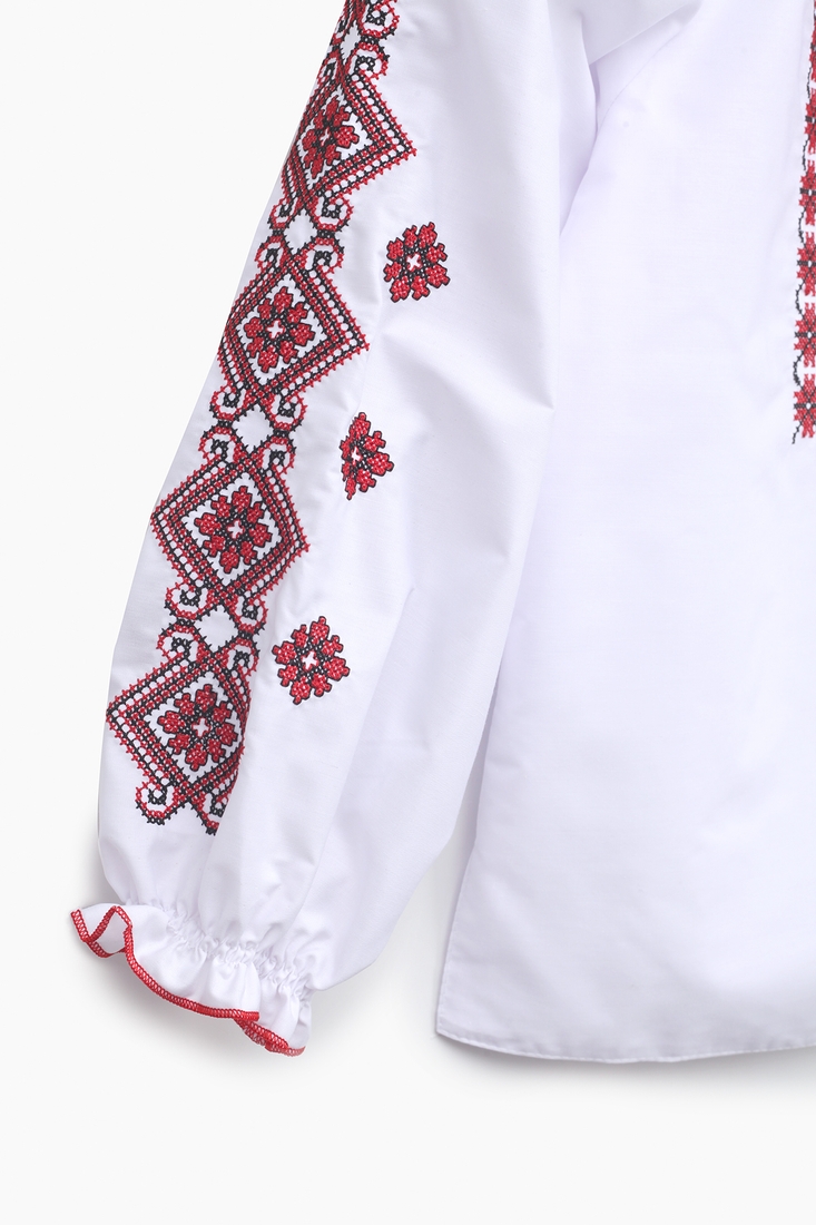 Фото Рубашка с вышивкой для девочки КАЗАЧОК ЯРИНКА 134 см Красный (2000989394655D)