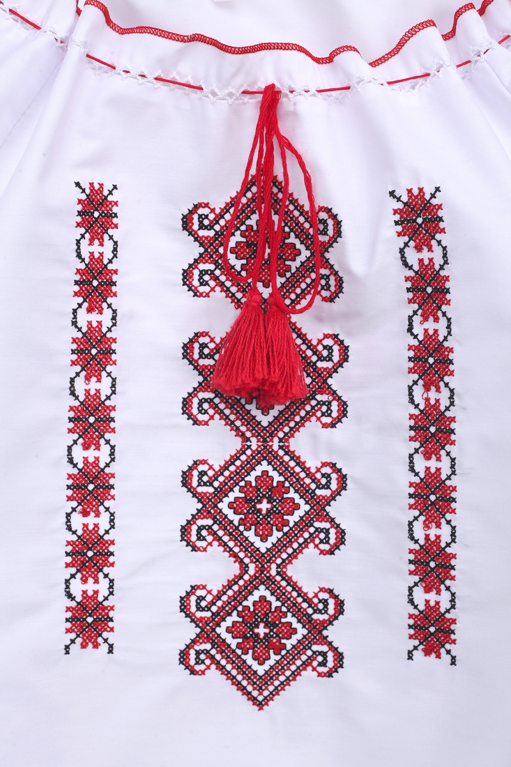 Фото Сорочка з вишивкою для дівчинки КОЗАЧЕК ЯРИНКА 158 см Червоний (2000902200124D)