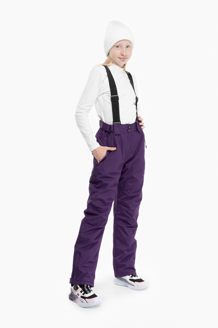 Фото Штаны на шлейках для девочки A-30 164 см Фиолетовый (2000989626770W)