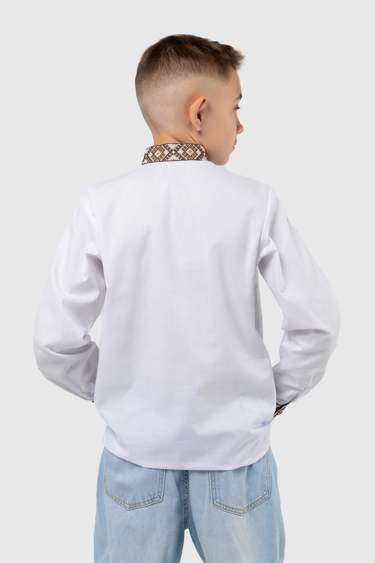 Фото Рубашка вышиванка для мальчика КОЗАЧЕК ТИМОФИЙ 164 см Коричневый (2000990029621D)