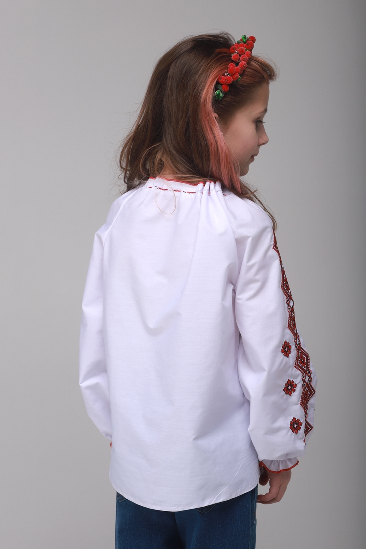 Фото Рубашка с вышивкой для девочки КАЗАЧОК ЯРИНКА 158 см Красный (2000902200124D)