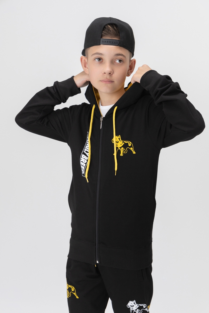 Фото Спортивний костюм для хлопчика (кофта, штани) AZN 826 128 см Чорно-жовтий (2000989968641D)