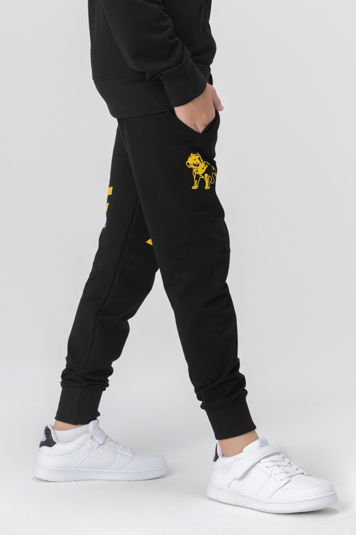 Фото Спортивний костюм для хлопчика (кофта, штани) AZN 826 170 см Чорно-жовтий (2000989968689D)