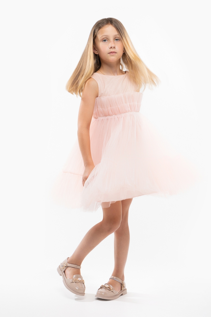 Фото Платье нарядное для девочки Wecan 23040 134 см Персиковый (2000989728702S)