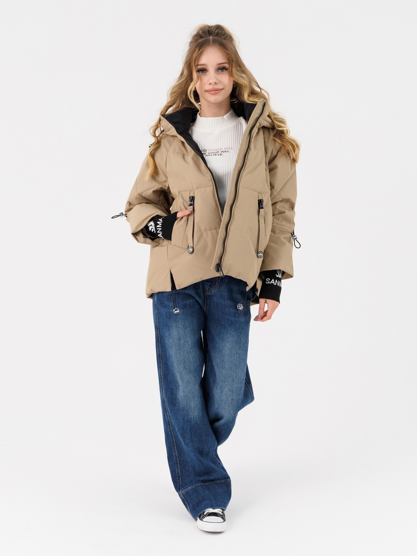 Фото Куртка для дівчинки BM-225 164 см Бежевий (2000990260246D)