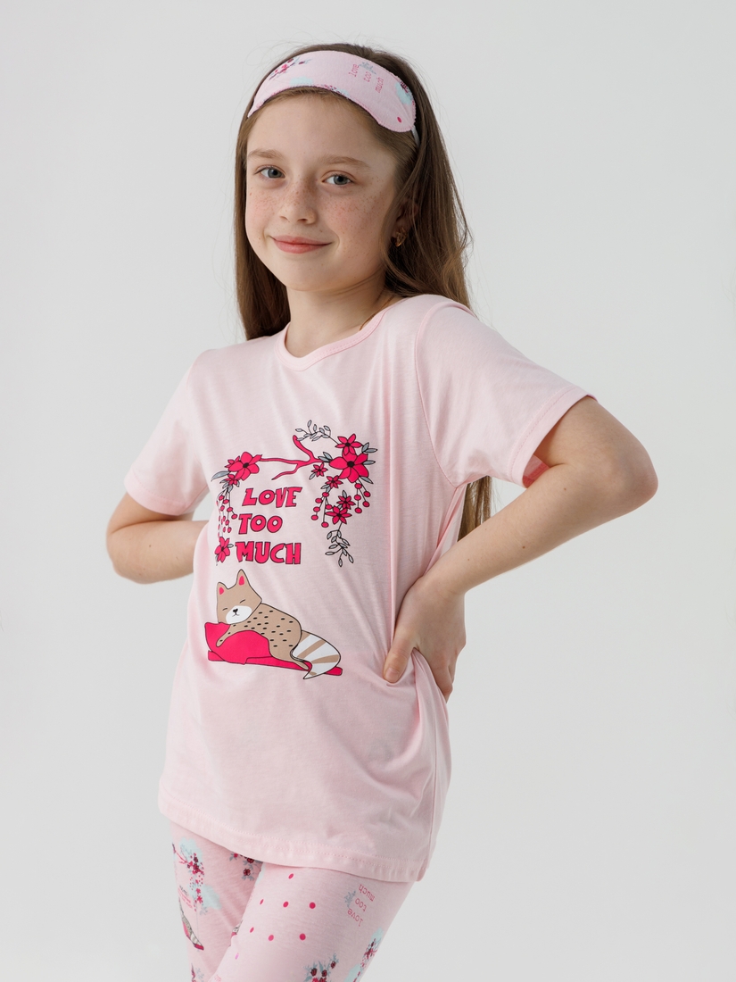 Фото Пижама для девочки Mini Moon 7032 146-152 см Розовый (2000990500342A)
