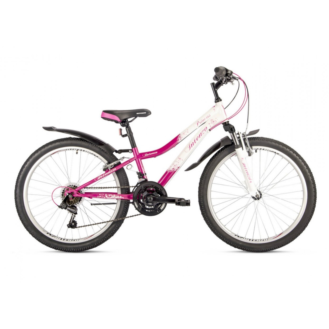 Фото Велосипед PRINCESS24 V-brake Бело-розовый (2000904043415)