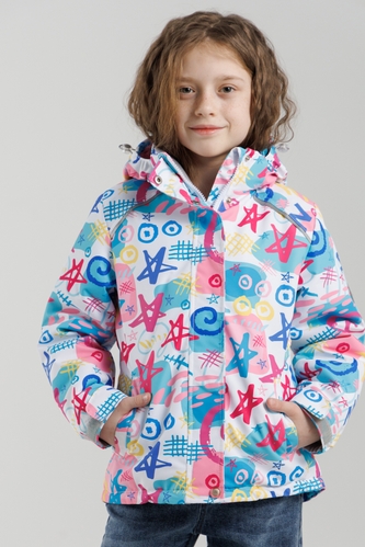 Фото Куртка для девочки Snowgenius B26-019 140 см Белый (2000990235718D)