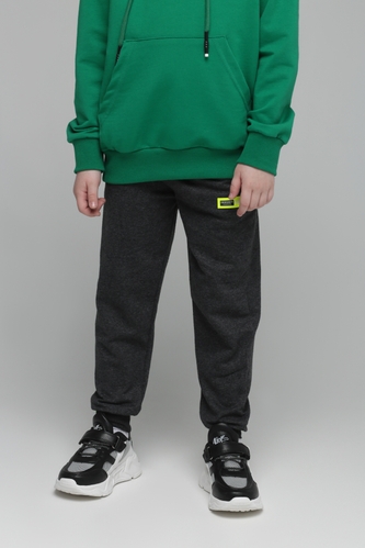 Фото Спортивні штани для хлопчика однотонні Pitiki 3014-16 128 см Темно-сірий (2000989523291D)
