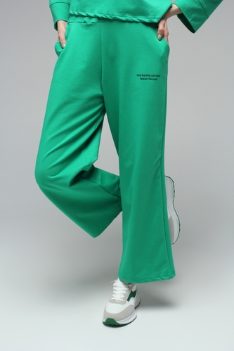 Фото Спортивные брюки палаццо женские Poncik 21570 L Зеленый (2000989496908D)