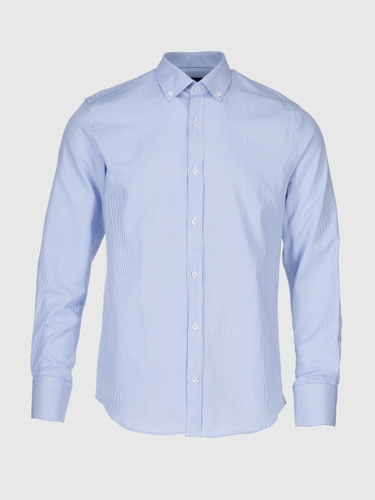 Фото Рубашка классическая с узором мужская Nacar 17025 4XL Бело-голубой (2000990414762D)