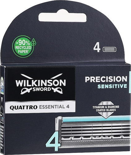 Лезо для бритви Wilkinson Sword Quattro Titanium Sensitive, 4 шт. W302205600 (4027800299805)
