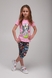 Костюм для девочек (футболка+Велотреки) Baby Show 16090 128 Розовый (2000989453116S) Фото 1 из 13