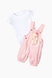 Костюми для дівчинки футболка+комбінезон ALISA 457 80 см Рожевий (2000989707370S) Фото 1 з 9