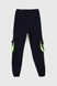 Спортивні штани для хлопчика манжет з принтом Hees 2035 140 см Темно-синій (2000990162007W) Фото 11 з 12