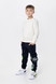 Спортивні штани для хлопчика манжет з принтом Hees 2035 104 см Темно-синій (2000990161970W) Фото 4 з 12