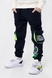 Спортивні штани для хлопчика манжет з принтом Hees 2035 140 см Темно-синій (2000990162007W) Фото 1 з 12