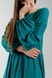 Платье однотонное женское 605 54 Зеленый (2000990349590D) Фото 3 из 11