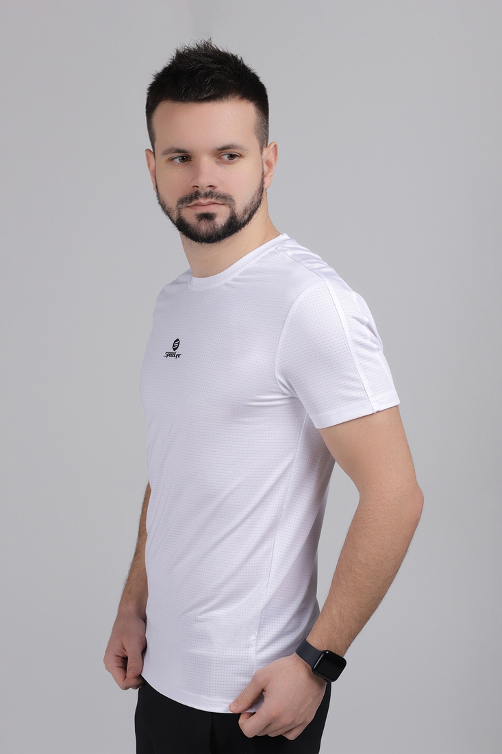 Фото Фітнес футболка однотонна чоловіча Speed Life XF-1471 2XL Білий (2000989516903A)