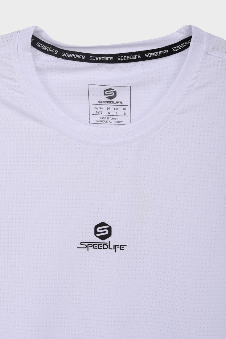 Фото Фитнес футболка однотонная мужская Speed Life XF-1471 2XL Белый (2000989516903A)