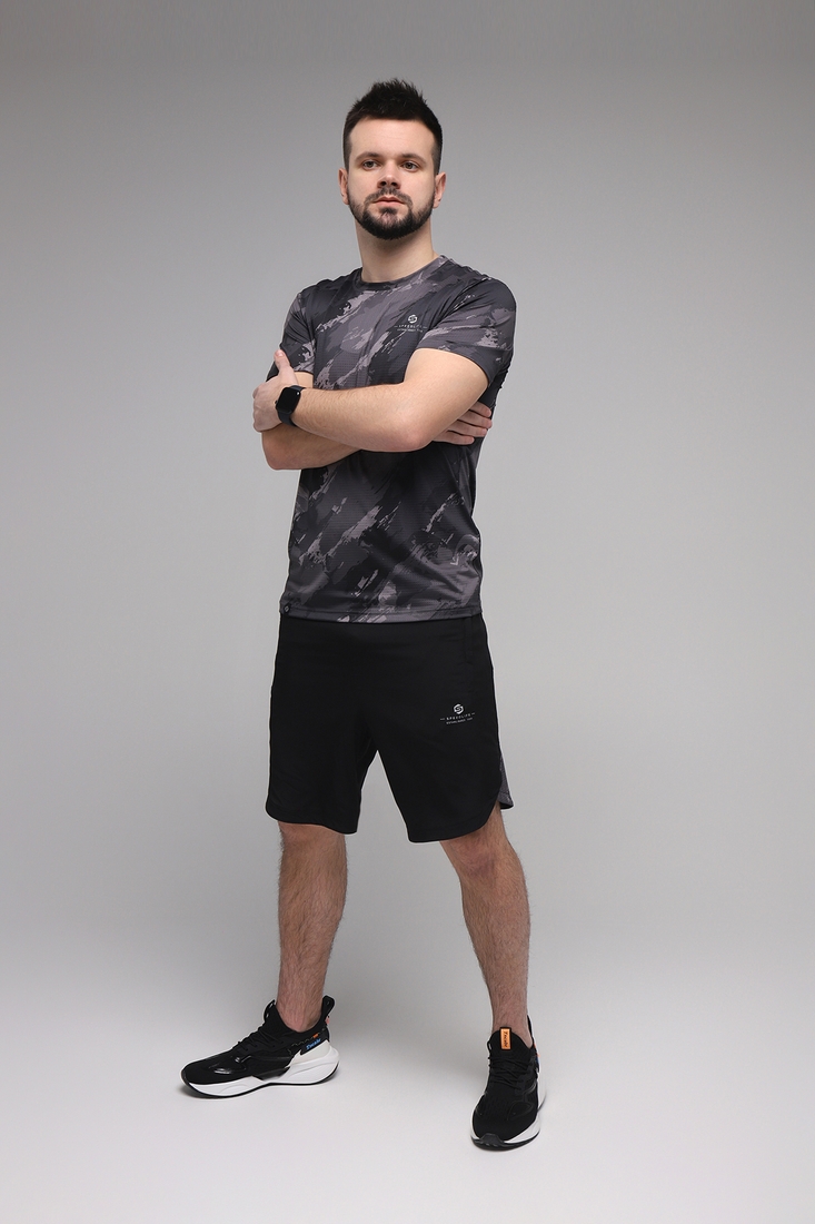 Фото Фитнес костюм футболка+шорты мужской Speed Life XB-0061 L Темно-серый (2000989515630A)
