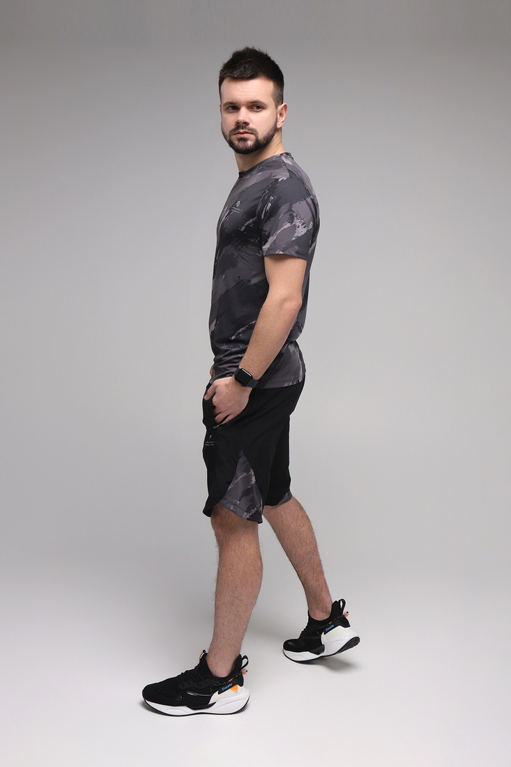 Фото Фитнес костюм футболка+шорты мужской Speed Life XB-0061 L Темно-серый (2000989515630A)