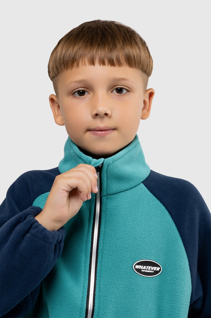 Фото Кофта однотонная для мальчика Lizi A003 146 см Зеленый (2000990001627W)