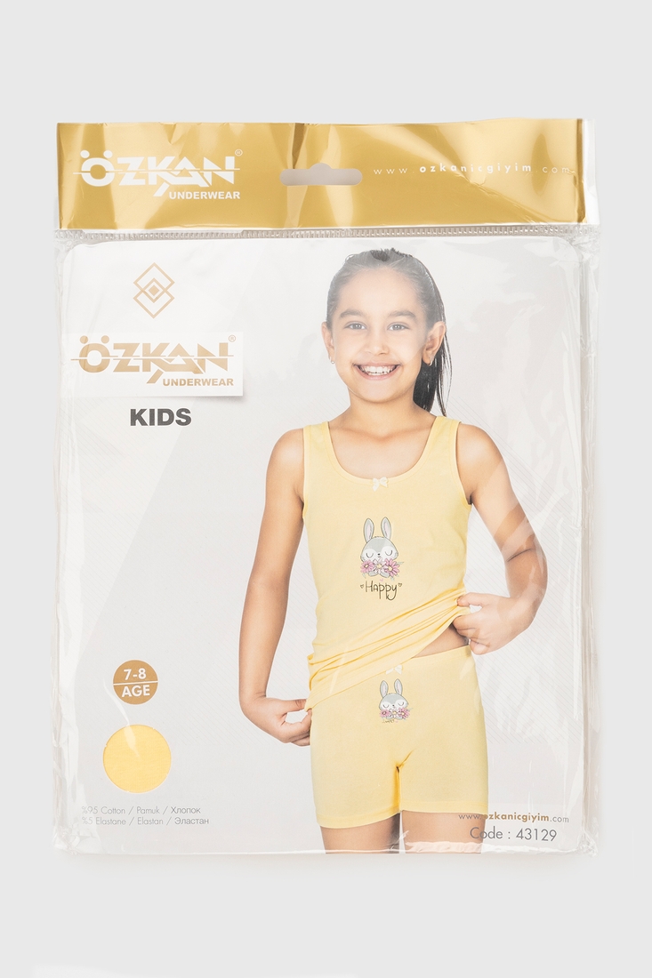 Фото Комплект білизни для дівчинки OZKAN 43129 9-10 Жовтий (2000990244598A)