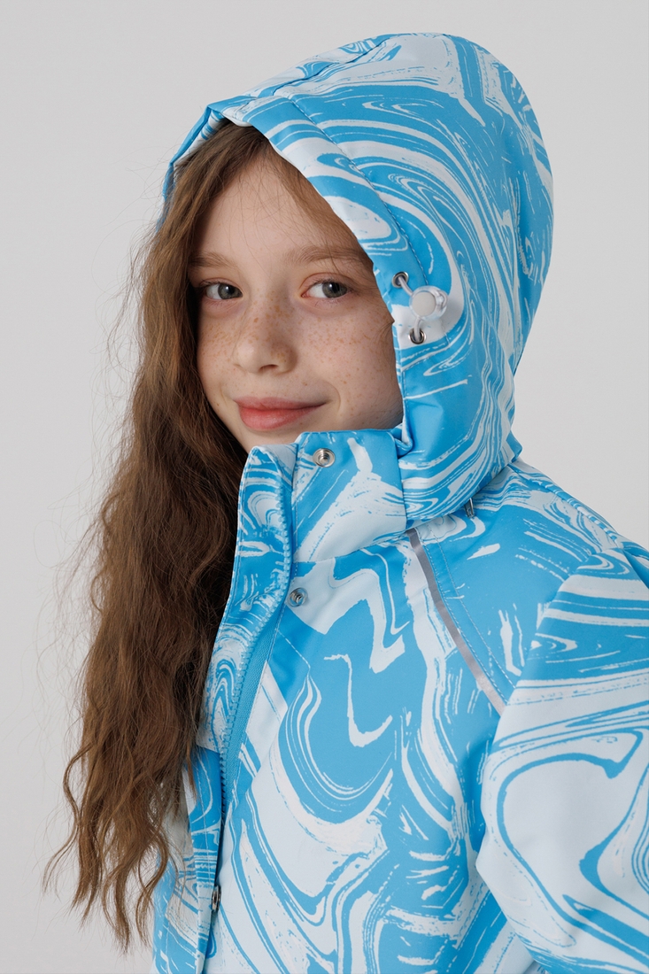 Фото Куртка для дівчинки Snowgenius D639-08 140 см Блакитний (2000990235282D)